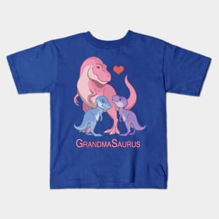 GrandpaSaurus T-Rex & Baby Boy Girl Dinosaurs Kids T-Shirt